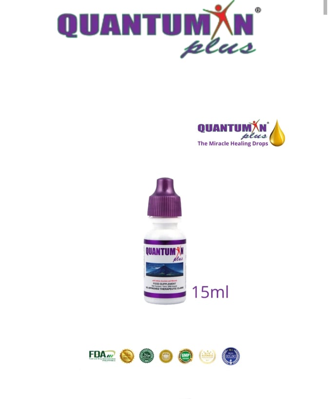 QUANTUMIN PLUS MIRACLE DROPS (60ML 1200 DROPS, 35ML 700 DROPS AND 15ML 300 DROPS) AND FREE SHIPPING NATIONWIDE